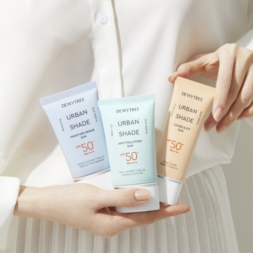 [SKU_32K43HC_736G3L8] Dewytree Urban Shade Anti-Pollution Sun Cream SPF50+ PA++++ 50ml + 10ml + High Amino Milk 10ml Set