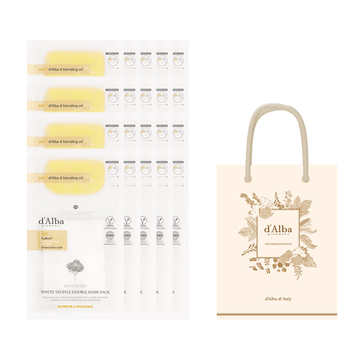 [SKU_313413G_6UGVWH2] Dalba White Truffle Double Mask Pack Nutrition Moisturizing 130g + Gift Bag