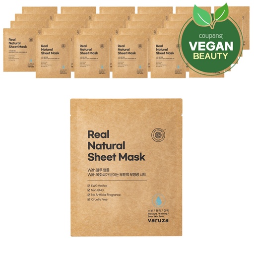 [SKU_W9AY24_1ISO6M0] Baruja Real Natural Sheet Mask Pack with Blue Ampoule 25g