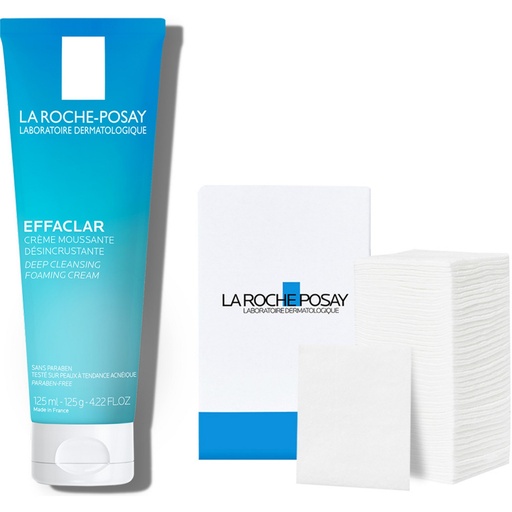 [SKU_2ZF2JDC_6K48S2Y] La Roche Posay Effaclar Deep Cleansing Foaming Cream 125ml + 40 Cotton Pads Set