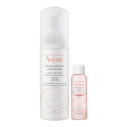 [SKU_2E4MN8M_3CBRPZH] Avene Weak Acid Gentle Cleansing Mousse Foam 150ml + Gentle Toning Lotion 20ml