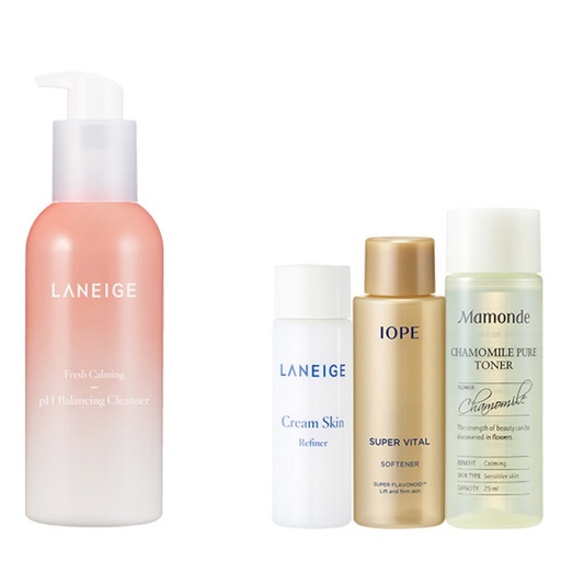 [SKU_3O4SYF_BHP3CG] Laneige Fresh Calming pH Balancing Cleanser 230ml + Amorepacific Basic Care 3 types