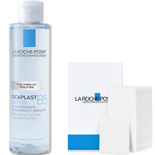 [SKU_3708LMX_7RLHJ4S] La Roche Posay Cicaplast Essence Toner B5 200ml + 40 cotton cotton pads set