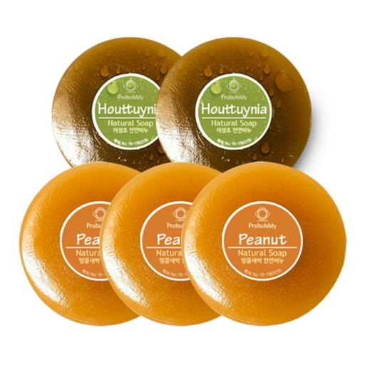 [SKU_WNBV8N_1JIXVZB] Probubbly Eoseongcho Soap 110g x 2p + Peanut Sprout Neutral Soap 110g x 3p Set