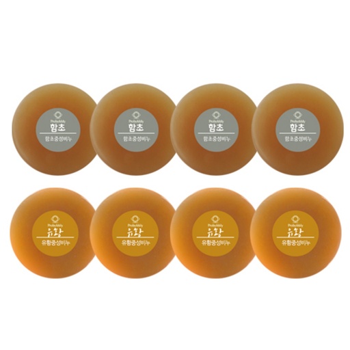 [SKU_39I5V5T_85HAR73] Probubbly Sulfur Soap 110g x 4p + Hamcho Soap 110g x 4p Set