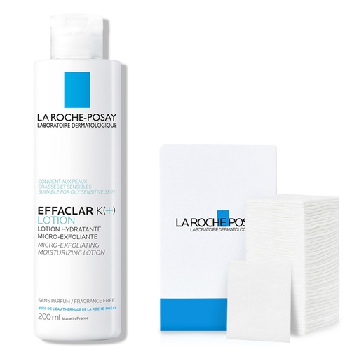 [SKU_2WPOCD0_6300ACZ] La Roche Posay Effaclar K(+) Toner 200ml + 40 cotton pads