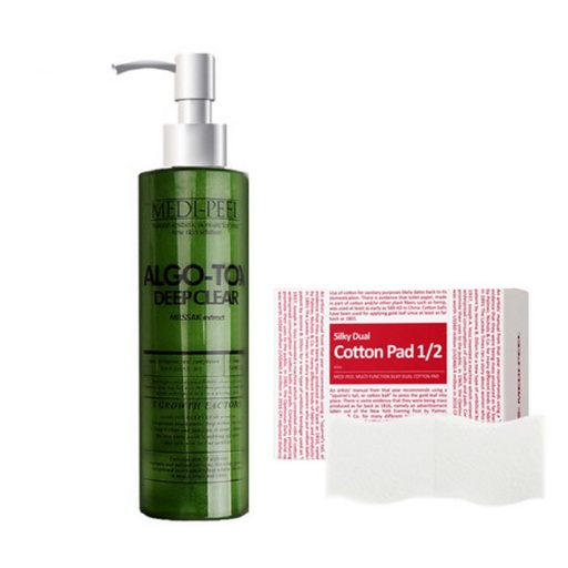 [SKU_25LI9GS_2PJSLZ3] Medi-Peel Algotox Deep Clear 150ml + Silky Cotton Dual Cotton Pad 1BOX (40ea)