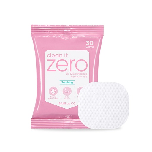 [SKU_32696GR_70XKMTX] Banila co Clean It Zero Soothing Lip & Eye Remover Pad 30p