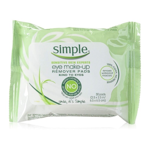 [SKU_B52D9_18R29F] Simple Eye Make-up Remover Pads 30 Pieces