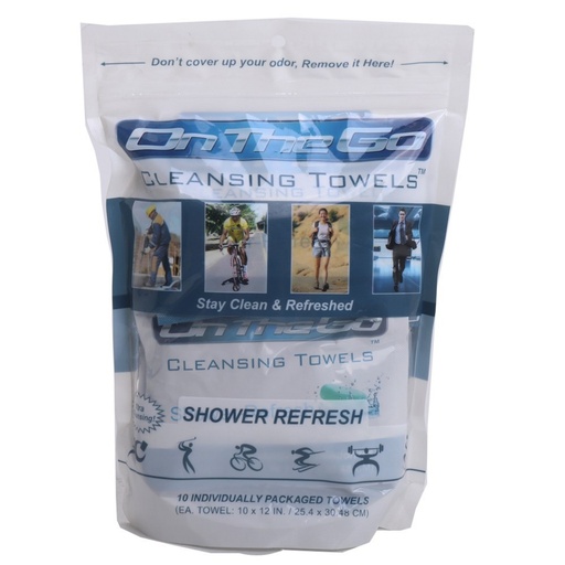 [SKU_1NTJFY_52O657] On the Go Towels Cleansing Towel Shower Refresh 25.4 x 30.48cm