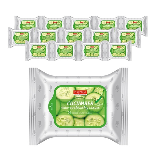 [SKU_4GS3PC_E0UY6R] Purederm Cucumber Cleansing Tissue