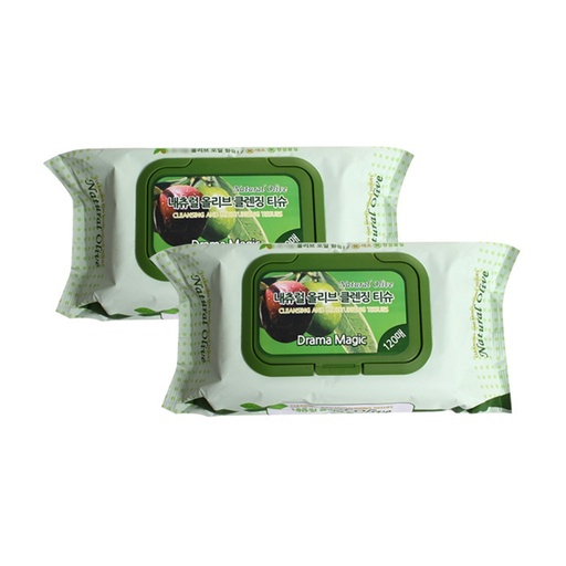 [SKU_22V18B_659TVZ] Hanganic Drama Magic Natural Olive Cleansing Tissue