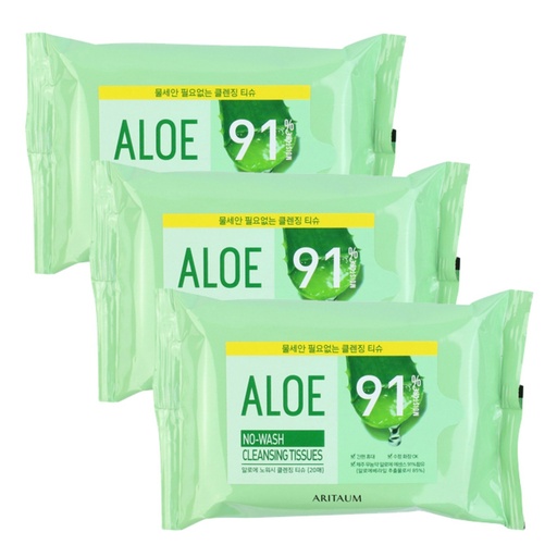 [SKU_3JR8T_V1ITX] Aritaum Aloe No Wash Cleansing Tissue