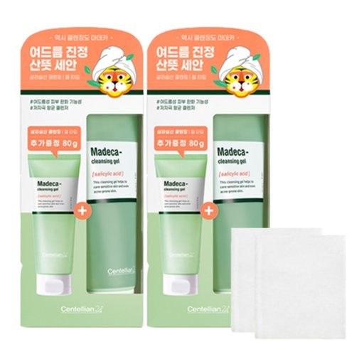 [SKU_2TU44LE_5HAC65F] Centellian24 Madeca Centella asiatica Hypoallergenic Deep Cleansing Gel 160g + 80g + Cotton Pad 140p Set