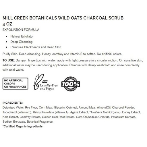 [SKU_2NY8KYG_4KLFTHW] Mill Creek Botanicals Wild Oat Charcoal Scrub